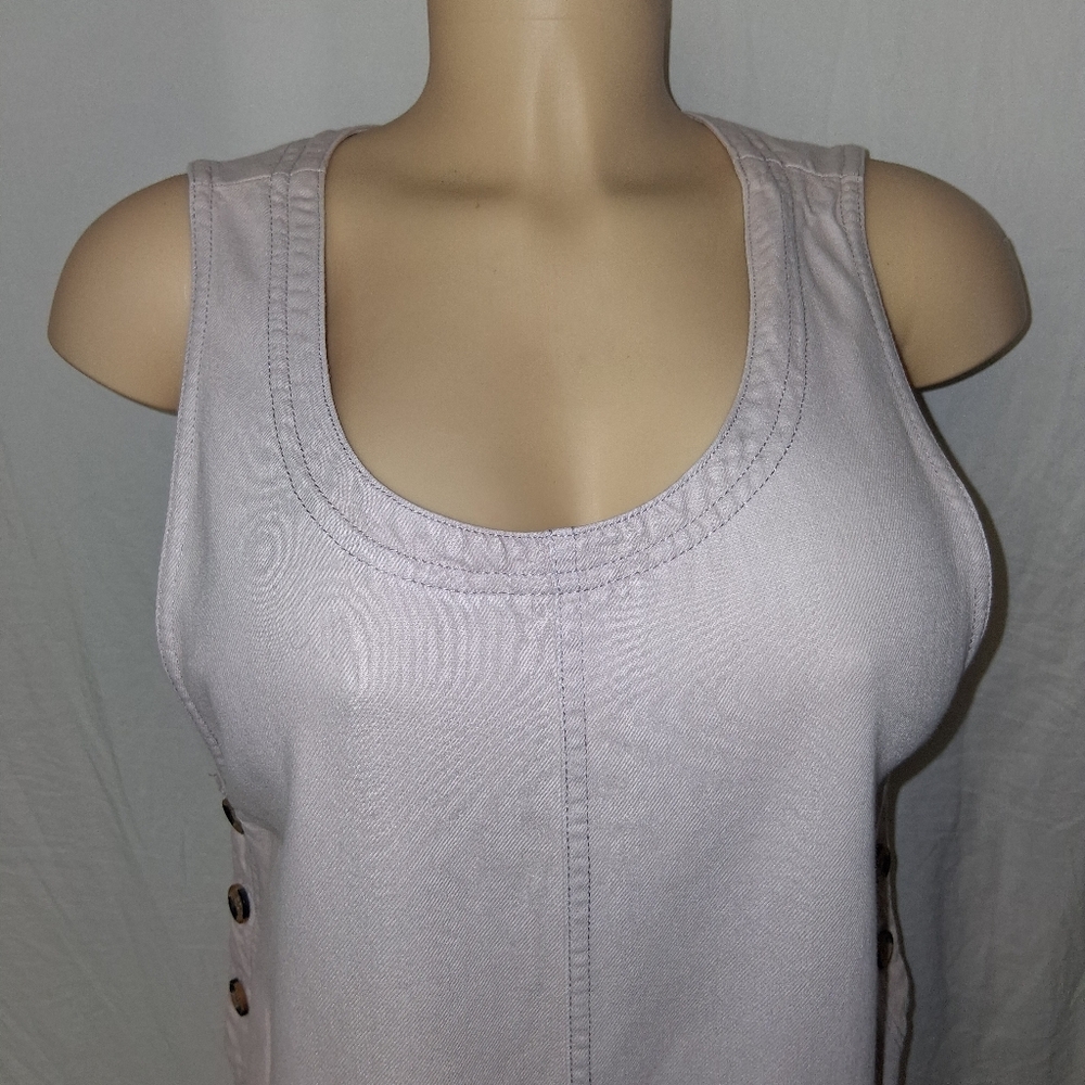 Original Ty wear 90s  Midi Dress Pale Purple Style Tencel Sleeveless Size 10 - Picture 16 of 16